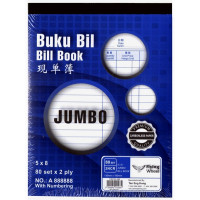 NCR BILL BOOK 5x8 (NO-JUMBO) FW3702-80 x 2ply (1x5) Top